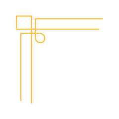 Wall Mural - golden chinese corner border elements, perfect for chinese new year celebrations, instagram posts, b