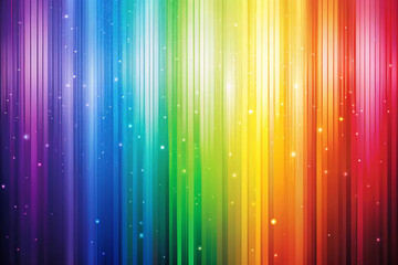 Poster - Vibrant rainbow stripes with sparkling lights.