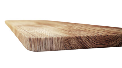 Fototapete - The image shows a close-up detail of a light brown wooden cutting board with visible wood grain.