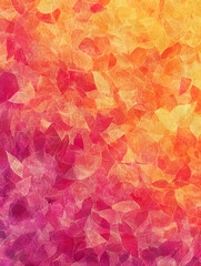 Poster - Vibrant Abstract Leaf Pattern in Warm Red and Orange Watercolor Style : Generative AI