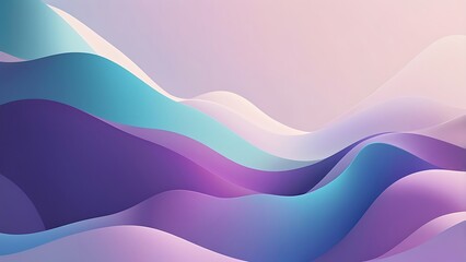 Aufkleber - abstract digital illustration vector artwork featuring a smooth gradient of pastel colors with a flowing wave like pattern that transitions from soft pinks and purples