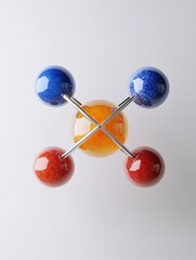 Poster - Abstract Colorful Glass Sphere Sculpture Modern Art Design