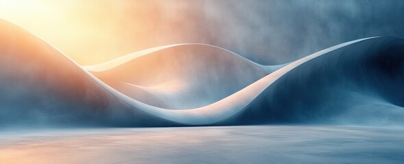 Aufkleber - Monochrome Gradient Abstract Background Soft Light Dynamic Texture Design