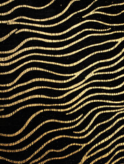 Poster - Elegant Black and Gold Wavy Line Pattern Perfect for Luxury Branding : Generative AI