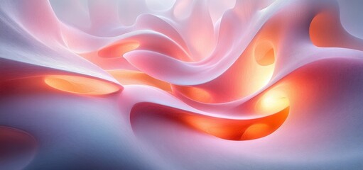 Aufkleber - Abstract Minimalist Background Design in Pastel Colors with Circular Shapes and Smooth Gradients