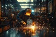 © Aleksandra - Welding Sparks in Industrial Workshop with Skilled Metalworker and Bright Light Reflections