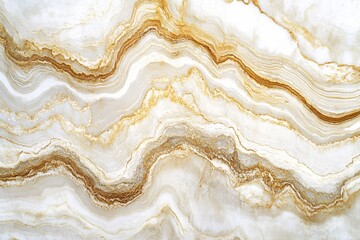 Poster - Abstract marble texture with gold veins creating a fluid and elegant pattern on white background