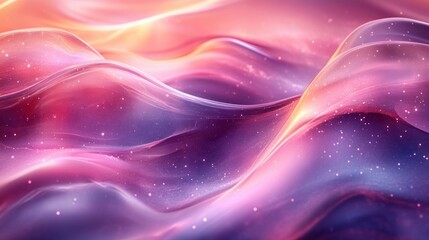 Aufkleber - Abstract Fluid Wave Design Iridescent Liquid 3D Render Minimalist Pastel Colours Gradient