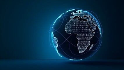 world map with globe