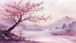 © Umnat - Enchanting watercolor depiction of a peaceful twilight moment
