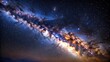 © Watcharapon - Milky Way galaxy with stars twinkling in a dark midnight sky, stars, starry night, stars, starry night, universe