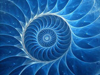 Poster - Abstract Blue Radial Spiral: Hypnotic Looped Rotating Background for Design