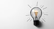 © tiger - Black Pencil Standing with Light Bulb Graphic on White Background for Creative Inspiration Ideas Concept
