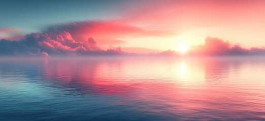 Poster - Pastel Gradient Background Smooth Textured Light Pink Blue Beige Gray Abstract Minimalism Design