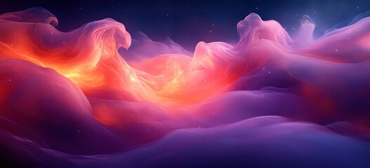 Poster - Purple Pink Gradient Background with Grainy Texture Abstract Design for Wallpaper Banner Poster Header