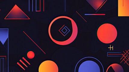 Fototapete - Stylish geometric shapes forming a seamless vector background design.