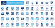 © Zero_wing - website marketing fill icon set collection. SEO Optimization, Content Creation, Social Media Marketing, Email Campaign, Pay Per Click Advertising, Website Analytics, Conversion Rate Optimization,