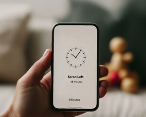 Aufkleber - Minimalist Digital Parenting Sleek Smartphone Screen Time Tracker with Minimal UI Design for Modern Family Health and Digital Wellbeing Engagement