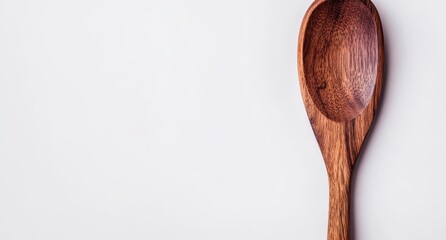 Poster - Wooden spoon on white background. (1)