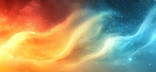 Leinwandbilder - Vibrant Teal Yellow Abstract Gradient Background with Grainy Texture and Soft Light Effect