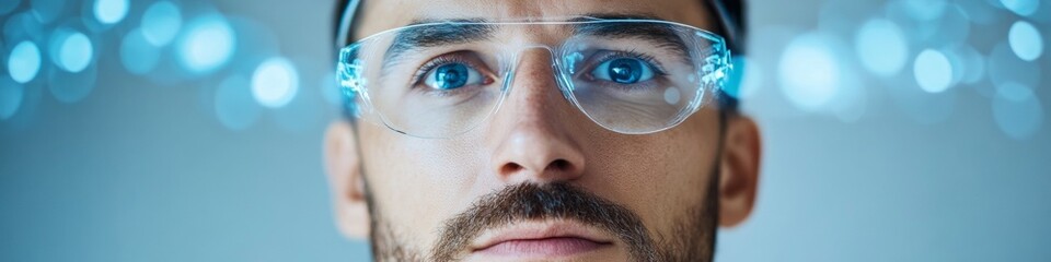 Poster - Augmented Reality Optics Digital Virus Model Hologram in Futuristic Biotech Research - Innovative Visual Analytics for Cutting-Edge Medical Science