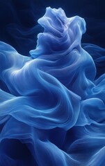 Wall Mural - Transparent Multilayer Glass Waves Flowing Gradient Soft Focus Background