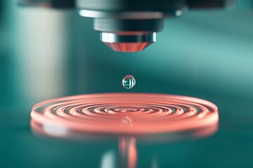Poster - Macro Shot of Droplet in Petri Dish Immersive for STEM Education and Eco-Innovation in Lab Environments, Enhancing Scientific Creativity and Sustainable Practices