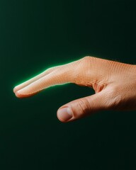 Leinwandbilder - Futuristic Cybersecurity Display Glowing Holographic Lock from Hand - Advanced Tech Interface for Cyber Defense Solutions in Business Security Enhancement