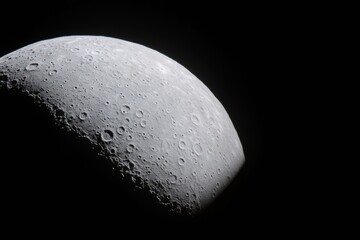 Aufkleber - Lunar Textures and Crater Depth High-Resolution Moon for Astronomy Enthusiasts and Educational Exhibits - Enhancing Celestial Engagement with Detailed Scientific Imagery