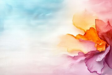 Poster - Elegant Abstract Floral Design with Soft Color Gradients and Subtle Artistic Touches for Decoration