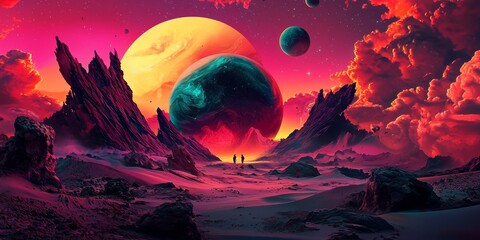 Wall Mural - Creative Collection of Surrealistic Space Art