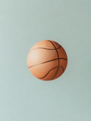 Leinwandbilder - Futuristic Tech Basketball Textured Ball in AI-Enhanced Arena for Dynamic Virtual Team Sports and Motivational Marketing Visualizations