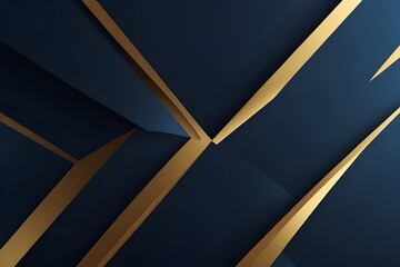Luxury abstract blue background with diagonal golden line effect Generative AI