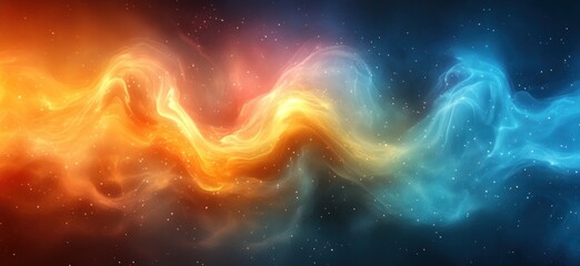 Poster - Vibrant Gradient Background in Teal and Yellow with Soft Light Effect and Smooth Blending for Modern Digital Art