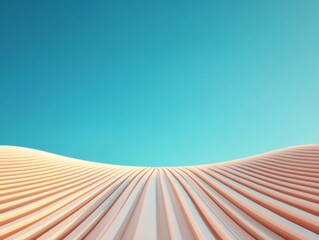 Aufkleber - Contemporary Architectural Flow Abstract Curved Roof with Pastel Hues for Digital Branding and Design Inspiration in Creative Industries