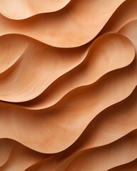 Aufkleber - Organic Curved Texture Design Sculptural Wooden Waves for Luxe Interior Decor and Contemporary Brand Visuals in Artisanal Materials