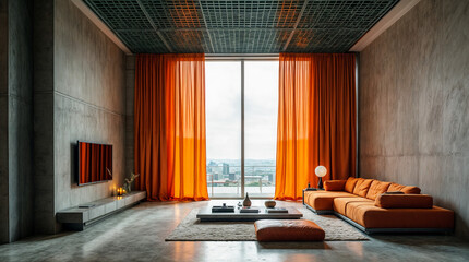 Wall Mural - a living room with a couch and a coffee table