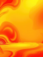 Geometric yellow and red pattern with gradient effect, abstract, design, shape, smooth, vibrant