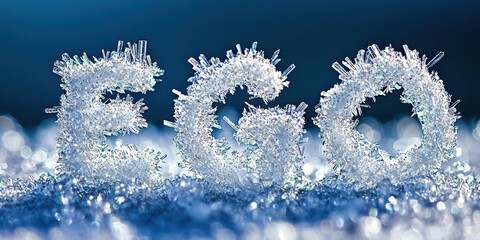 Poster - The letters EGO are made of ice
