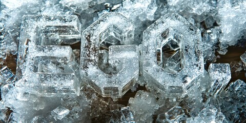 Poster - The word eco is written in ice