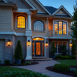 © MatandSterre - Luxury Home Exterior at Night: Modern Architecture, Elegant Design, and Warm Lighting