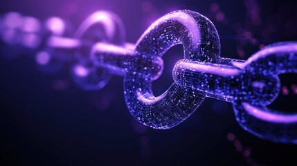 Poster - Abstract Digital Chain: Interconnected Nodes and Security Concept
