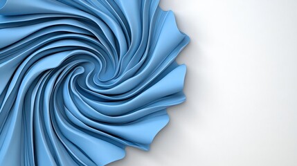 Wall Mural - A photostock of abstract swirling patterns in vibrant blue tones, placed on a clean white background, showcasing a futuristic design aesthetic. High Quality