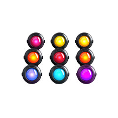 Fototapete - Abstract Colorful Lights, Glowing Bulbs, RGB Spectrum, Technology Background
