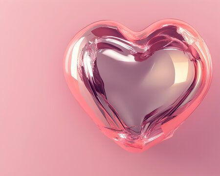 Valentines Day with blinking heart and pink background design