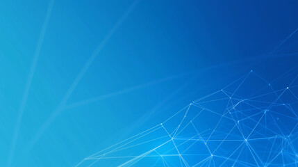 Poster - Abstract Digital Network:  A vibrant blue backdrop with delicate white lines forming an intricate digital network, symbolizing interconnectedness and innovation.  