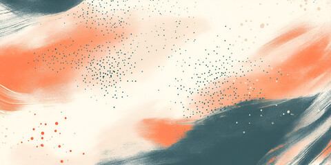 Poster - abstract swirl in coral and teal: a captivating abstract background with a mesmerizing swirl of soft