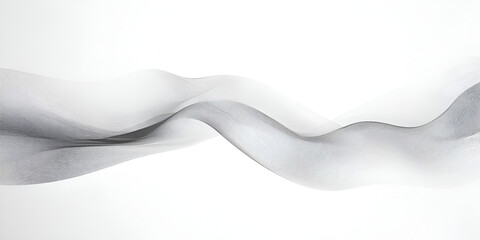 Poster - Abstract Smoke Flow: An ethereal abstract image of smoke or mist, flowing and undulating in a sinuous pattern against a clean backdrop. This captivating design evokes a sense of movement, fluidity.