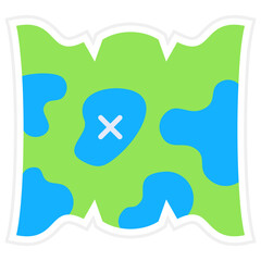 Poster - Treasure Map Icon