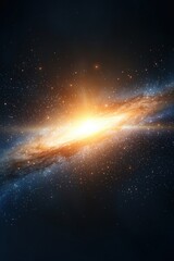 Wall Mural - Vibrant Galaxy Spinning in Cosmic Space